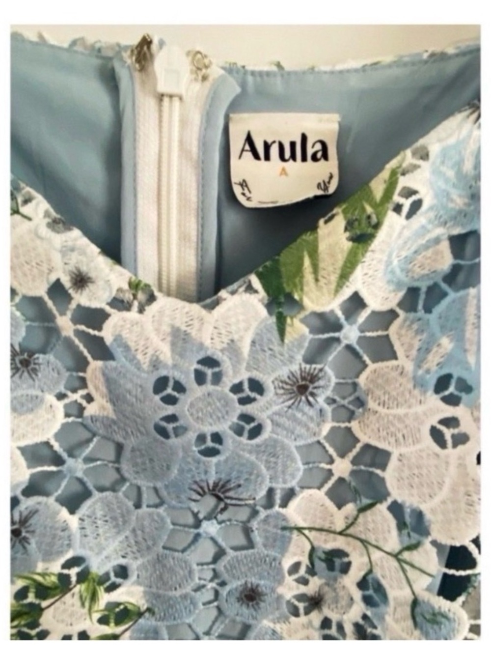 ARULA Altar’d State White Floral Lace Midi Dress - Picture 6 of 7